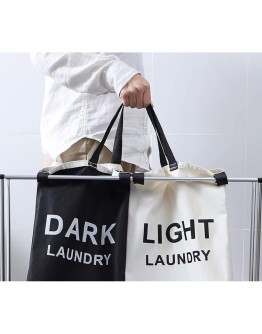 Текстилен сгъваем кош за дрехи с 2 отделения